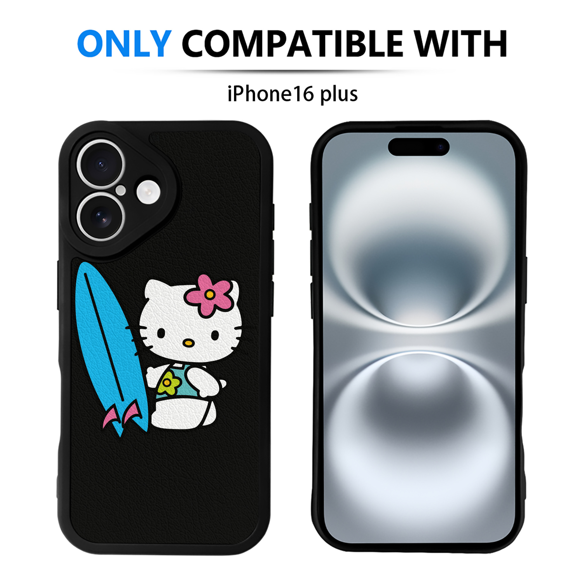 （画像用） Hello Kitty ハローキティ 【iPhone 16シリーズ対応】シリコンスマホケース（レザー調） 材質：シリコン